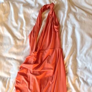 REVOLVE Micheal Costello Coral cutout formal dress